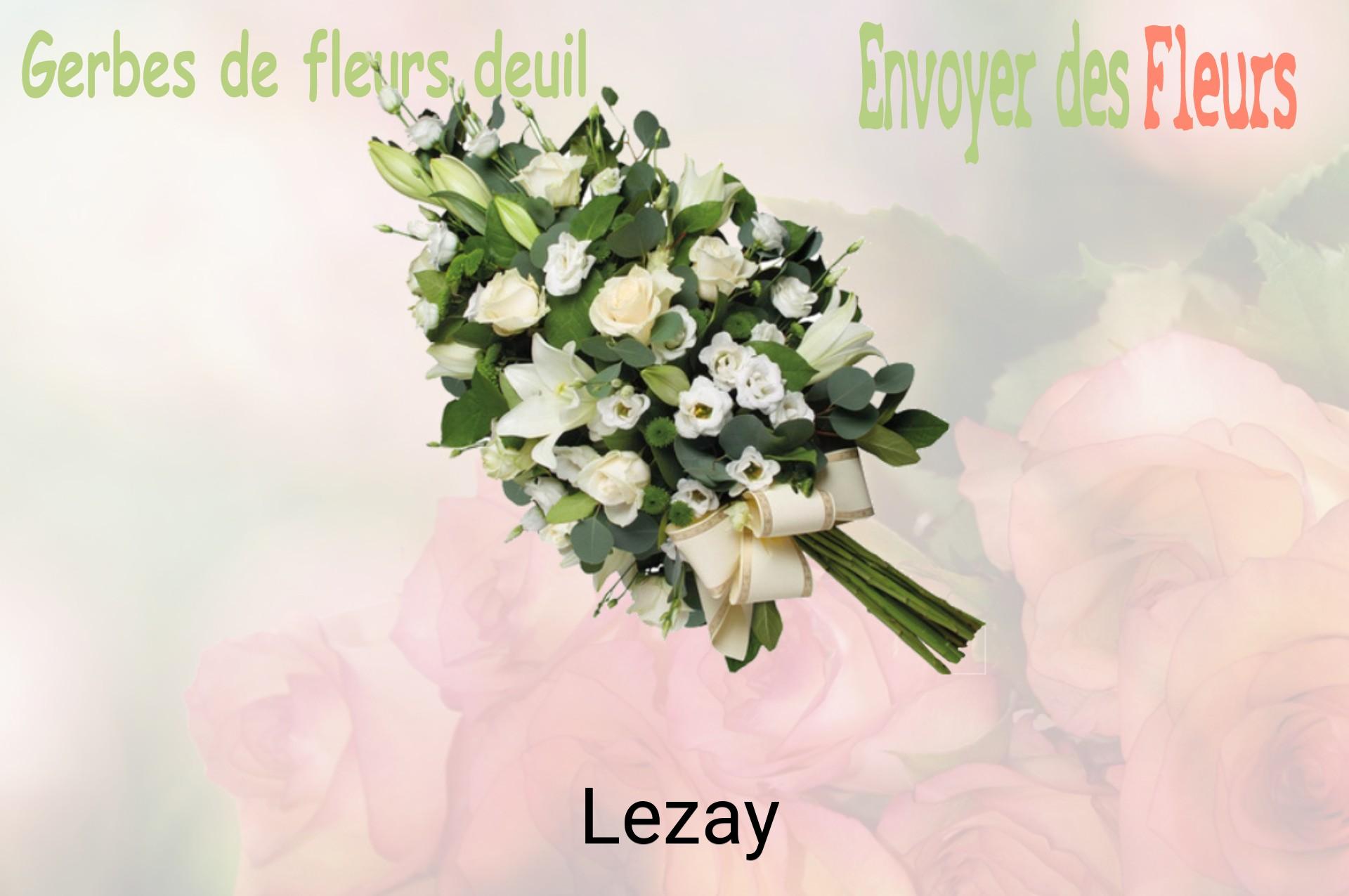 Gerbe de fleurs de deuil livrée à Lezay